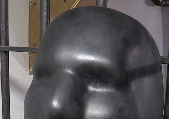 A016_MALEBONDAGE_FunInYossiesBasement_SethJoeYossie_HeavyRubberHood_BlackSyntheticSleepsack_A016