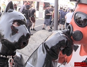 A202_MALEBONDAGE_Folsom2015_Part2of2_FelixInRubberSuitGoProOnHisHead