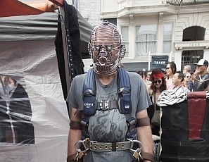 A202_MALEBONDAGE_Folsom2015_Part2of2_FelixInRubberSuitGoProOnHisHead