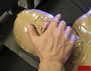 R992_MALEBONDAGE_BoyBlakeMummification_Part1of2_BlakeBobBind_BobsHouseMummificationOverBed